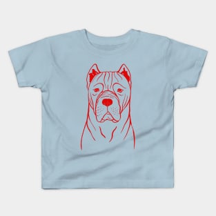 Cane Corso (Light Blue and Red) Kids T-Shirt